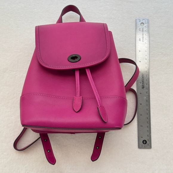 Coach Mini Leather Backpack – Fuchsia Pink - Picture 1 of 7